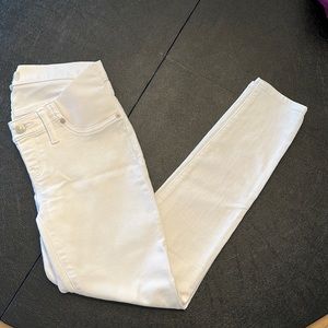Madewell maternity skinny white jean